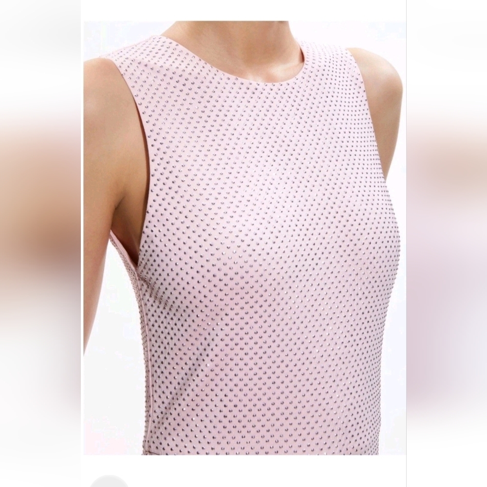 ALICE + OLIVIA FREDDIE CREWNECK EMBELLISHED CATSUIT $595 - Picture 2 of 15